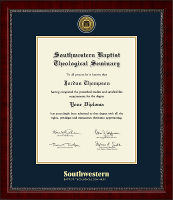 Southwestern Baptist Theological Seminary diploma frame - Gold Engraved Medallion Diploma Frame in Sutton