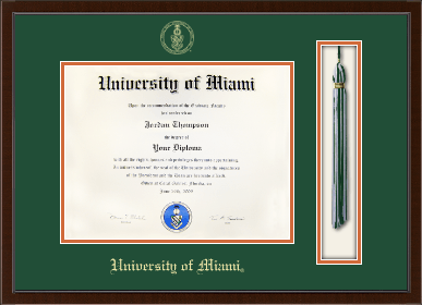 University of Miami diploma frame - Tassel & Cord Diploma Frame in Delta
