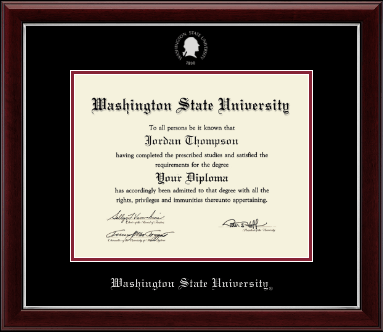 Washington State University diploma frame - Silver Embossed Diploma Frame in Gallery Silver