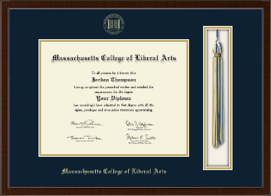 Massachusetts College of Liberal Arts diploma frame - Tassel & Cord Diploma Frame in Delta