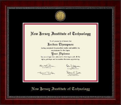 New Jersey Institute of Technology diploma frame - Gold Engraved Medallion Diploma Frame in Sutton