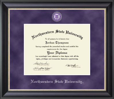 Northwestern State University diploma frame - Regal Diploma Frame in Noir