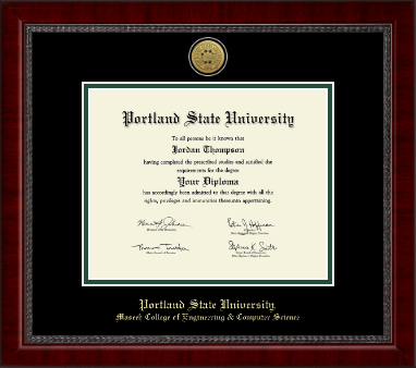 Portland State University diploma frame - Gold Engraved Medallion Diploma Frame in Sutton