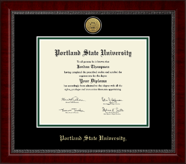 Portland State University diploma frame - Gold Engraved Medallion Diploma Frame in Sutton