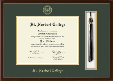 St. Norbert College diploma frame - Tassel & Cord Diploma Frame in Delta