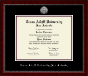 Texas A&M University at San Antonio diploma frame - Silver Engraved Medallion Diploma Frame in Sutton