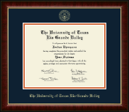 The University of Texas Rio Grande Valley diploma frame - Gold Embossed Diploma Frame in Murano