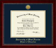 University of West Florida diploma frame - Gold Engraved Medallion Diploma Frame in Sutton