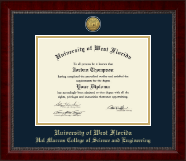University of West Florida diploma frame - Gold Engraved Medallion Diploma Frame in Sutton