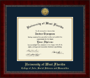 University of West Florida diploma frame - Gold Engraved Medallion Diploma Frame in Sutton