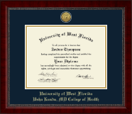 University of West Florida diploma frame - Gold Engraved Medallion Diploma Frame in Sutton
