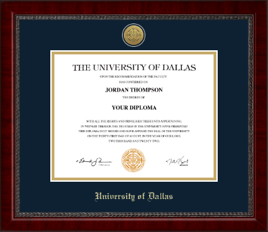 University of Dallas diploma frame - Gold Engraved Medallion Diploma Frame in Sutton