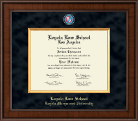 Loyola Law School Los Angeles Presidential Masterpiece Diploma Frame in Madison