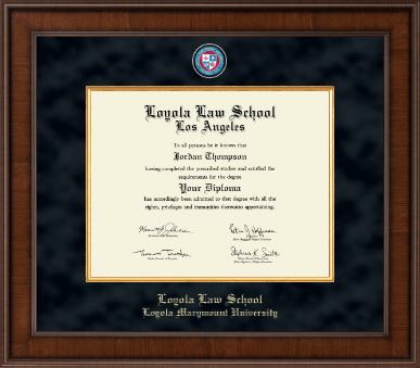Loyola Law School Los Angeles diploma frame - Presidential Masterpiece Diploma Frame in Madison