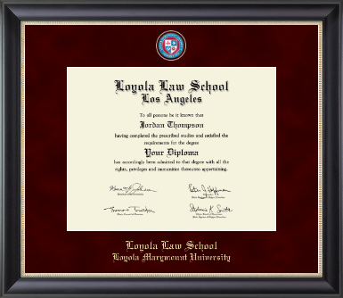 Loyola Law School Los Angeles diploma frame - Regal Edition Diploma Frame in Noir