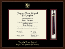 Loyola Law School Los Angeles diploma frame - Tassel Edition Diploma Frame in Delta
