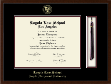 Loyola Law School Los Angeles diploma frame - Tassel & Cord Diploma Frame in Delta