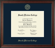 South Plains College diploma frame - Gold Embossed Diploma Frame in Studio