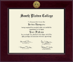 South Plains College diploma frame - Century Gold Engraved Diploma Frame in Cordova