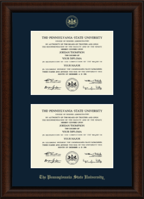 Pennsylvania State University diploma frame - Double Diploma Frame in Lenox
