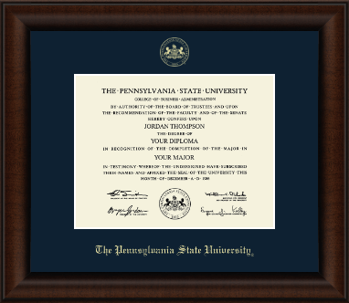 Pennsylvania State University diploma frame - Gold Embossed Diploma Frame in Lenox