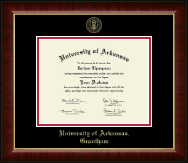 University of Arkansas Grantham diploma frame - Gold Embossed Diploma Frame in Murano