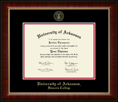 University of Arkansas diploma frame - Gold Embossed Diploma Frame in Murano