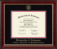University of Arkansas diploma frame - Gold Embossed Diploma Frame in Murano