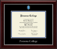 Pomona College Masterpiece Medallion Diploma Frame in Gallery Silver