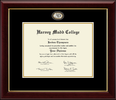Harvey Mudd College diploma frame - Masterpiece Medallion Diploma Frame in Gallery