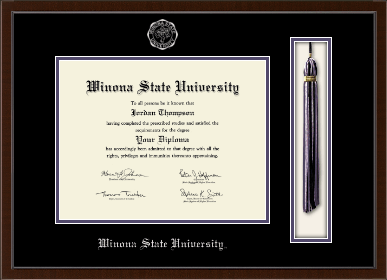 Winona State University diploma frame - Tassel & Cord Diploma Frame in Delta