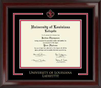 University of Louisiana Lafayette diploma frame - Spirit Medallion Diploma Frame in Encore