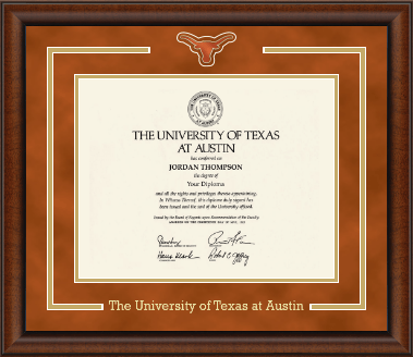 The University of Texas at Austin Longhorn diploma frame - Longhorn Medallion Diploma Frame in Austin