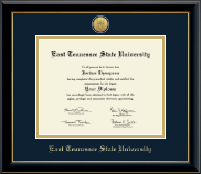 East Tennessee State University diploma frame - Gold Engraved Medallion Diploma Frame in Onyx Gold