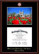 Washington University in St. Louis diploma frame - Campus Scene Masterpiece Diploma Frame in Galleria
