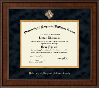 University of Maryland, Baltimore County diploma frame - Presidential Masterpiece Diploma Frame in Madison