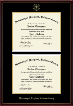 University of Maryland, Baltimore County diploma frame - Double Diploma Frame in Galleria