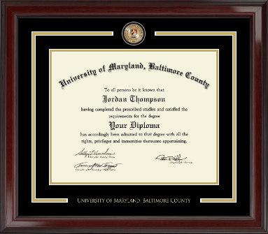 University of Maryland, Baltimore County diploma frame - Showcase Edition Diploma Frame in Encore