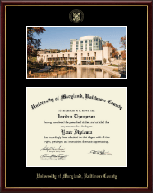 University of Maryland, Baltimore County diploma frame - Campus Scene Diploma Frame in Galleria