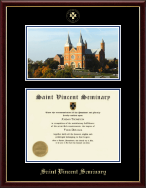 Saint Vincent Seminary diploma frame - Campus Scene Diploma Frame in Galleria