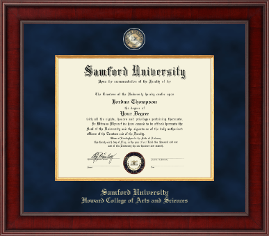Samford University diploma frame - Presidential Masterpiece Diploma Frame in Jefferson