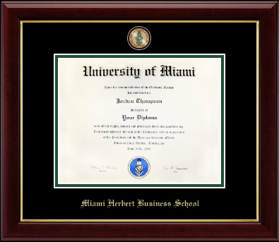 University of Miami diploma frame - Masterpiece Medallion Diploma Frame in Gallery