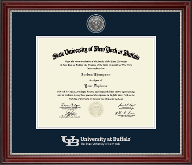 University at Buffalo diploma frame - Masterpiece Medallion Diploma Frame in Kensington Silver