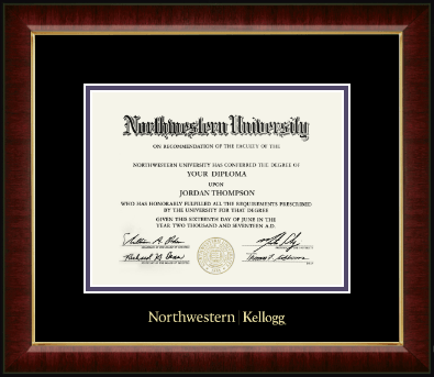 Northwestern University diploma frame - Gold Embossed Diploma Frame in Murano