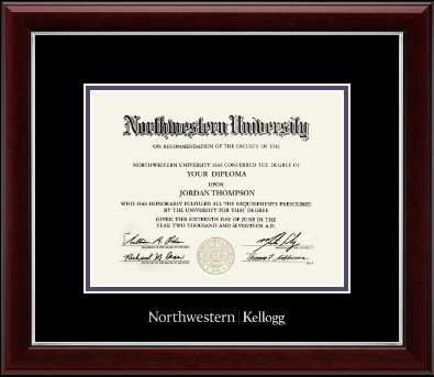 Northwestern University diploma frame - Silver Embossed Diploma Frame in Gallery Silver