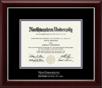 Northwestern University diploma frame - Silver Embossed Diploma Frame in Gallery Silver