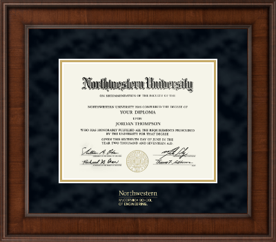 Northwestern University diploma frame - Gold Embossed Diploma Frame in Madison
