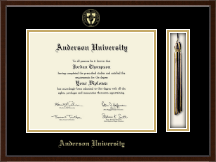 Anderson University in South Carolina diploma frame - Tassel Edition Diploma Frame in Delta
