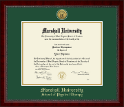 Marshall University Gold Engraved Medallion Diploma Frame in Sutton