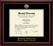 Marshall University Gold Embossed Diploma Frame in Gallery